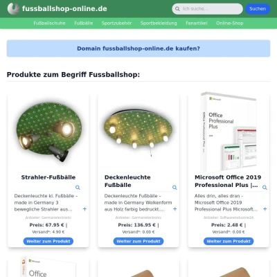 Screenshot fussballshop-online.de