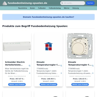 Screenshot fussbodenheizung-spuelen.de