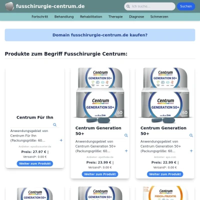 Screenshot fusschirurgie-centrum.de