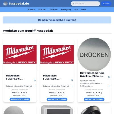 Screenshot fusspedal.de