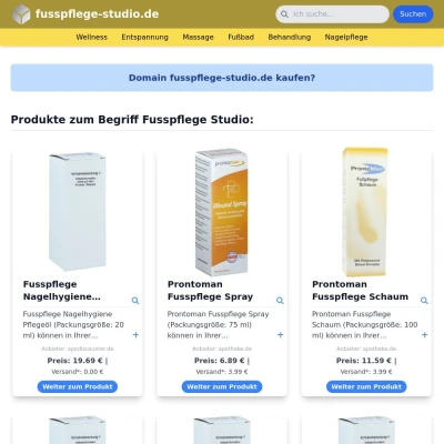 Screenshot fusspflege-studio.de
