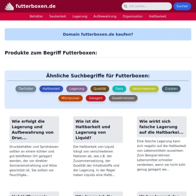 Screenshot futterboxen.de