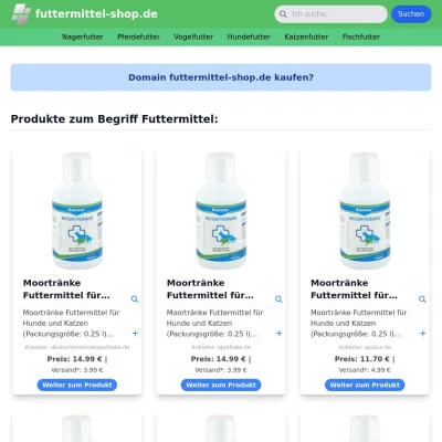 Screenshot futtermittel-shop.de