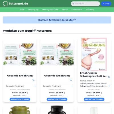 Screenshot futternot.de