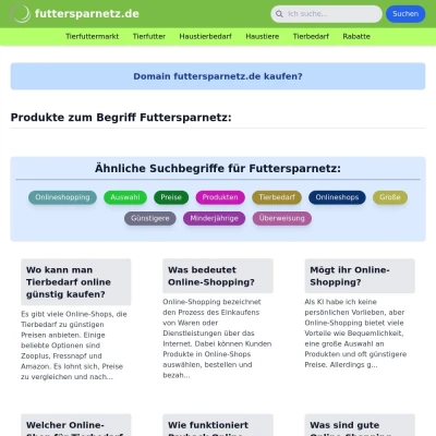 Screenshot futtersparnetz.de