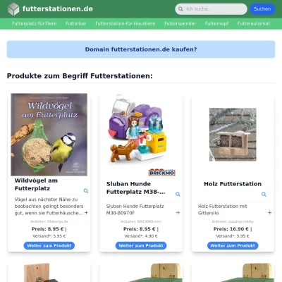 Screenshot futterstationen.de