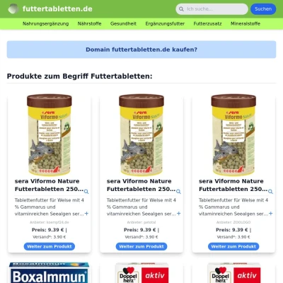 Screenshot futtertabletten.de