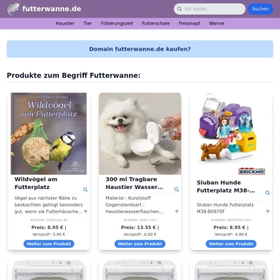 Screenshot futterwanne.de