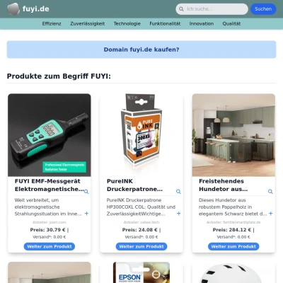 Screenshot fuyi.de