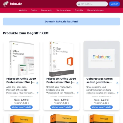 Screenshot fxko.de