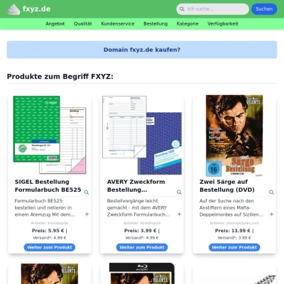 Screenshot fxyz.de