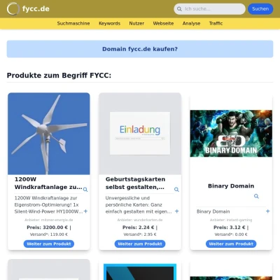Screenshot fycc.de