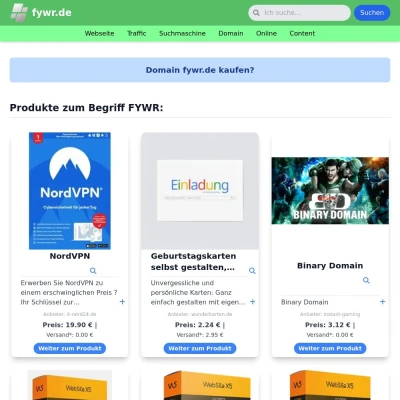 Screenshot fywr.de
