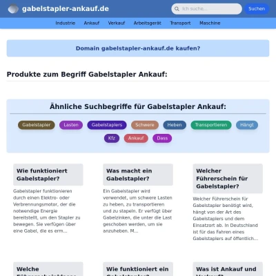 Screenshot gabelstapler-ankauf.de