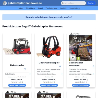Screenshot gabelstapler-hannover.de