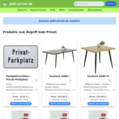 Screenshot gabi-privat.de