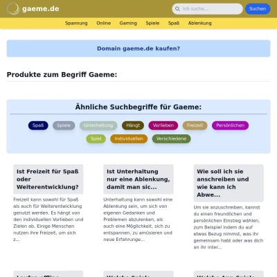 Screenshot gaeme.de