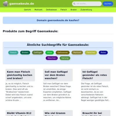 Screenshot gaensekeule.de