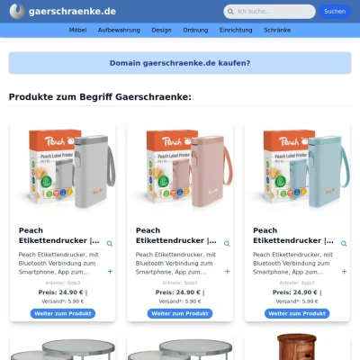 Screenshot gaerschraenke.de