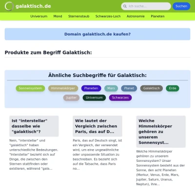 Screenshot galaktisch.de