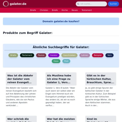 Screenshot galater.de