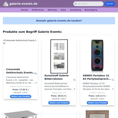 Screenshot galerie-events.de