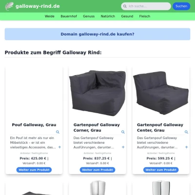Screenshot galloway-rind.de