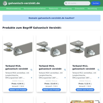 Screenshot galvanisch-verzinkt.de
