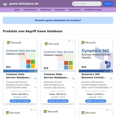 Screenshot game-database.de