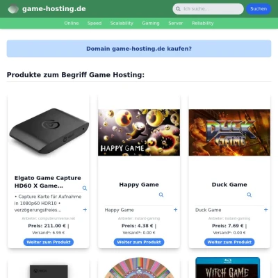 Screenshot game-hosting.de