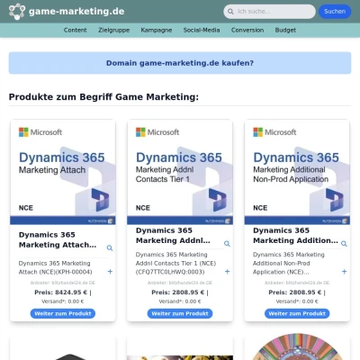 Screenshot game-marketing.de