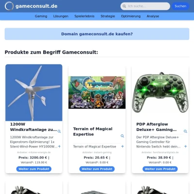 Screenshot gameconsult.de