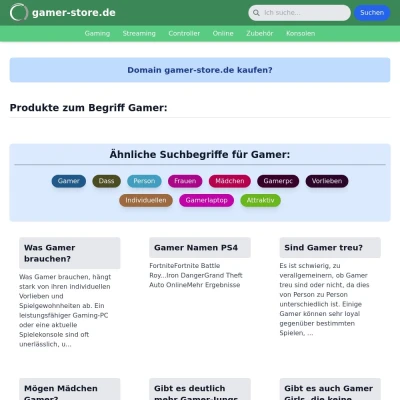 Screenshot gamer-store.de