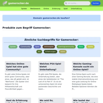 Screenshot gamerocker.de