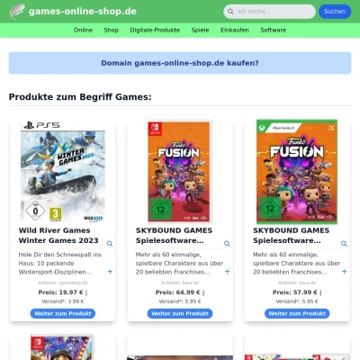 Screenshot games-online-shop.de