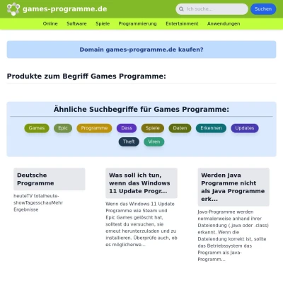 Screenshot games-programme.de