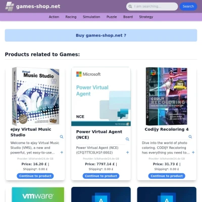 Screenshot games-shop.net