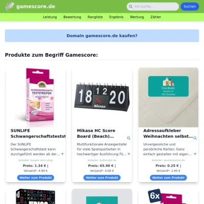 Screenshot gamescore.de