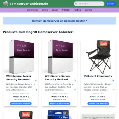 Screenshot gameserver-anbieter.de