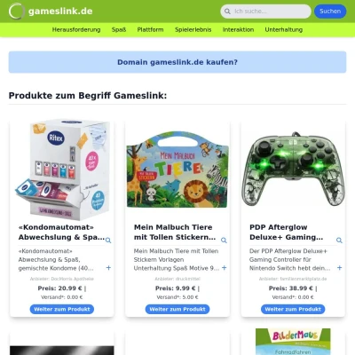 Screenshot gameslink.de