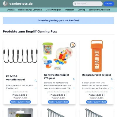 Screenshot gaming-pcs.de