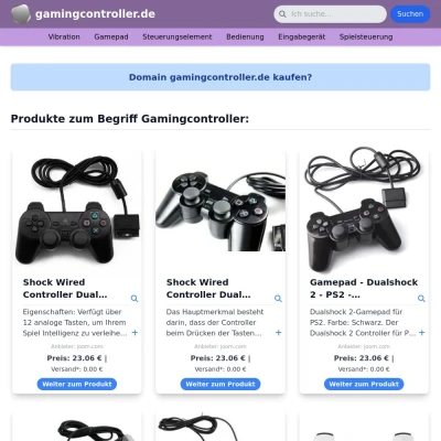 Screenshot gamingcontroller.de