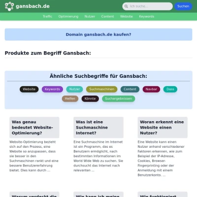 Screenshot gansbach.de