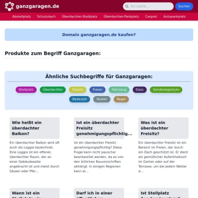 Screenshot ganzgaragen.de
