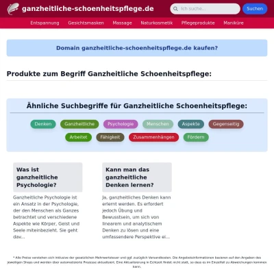 Screenshot ganzheitliche-schoenheitspflege.de