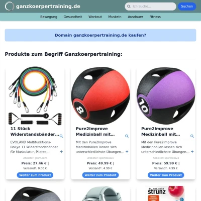 Screenshot ganzkoerpertraining.de