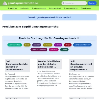 Screenshot ganztagsunterricht.de