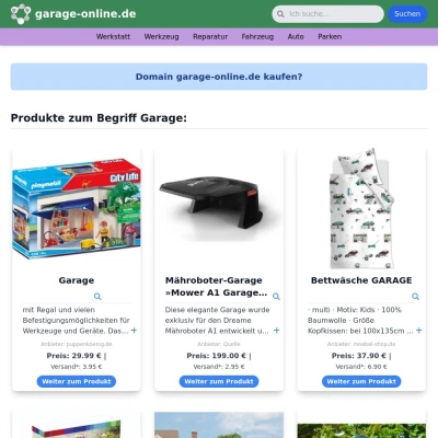 Screenshot garage-online.de