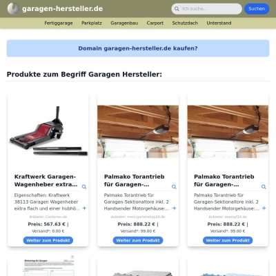 Screenshot garagen-hersteller.de