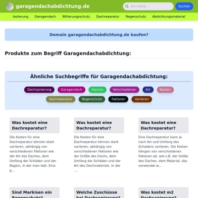 Screenshot garagendachabdichtung.de